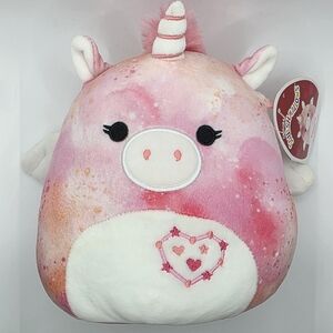 PALMINA 8" Unicorn Squishmallow - Pink White Heart Stars - NEW WITH TAGS #705976